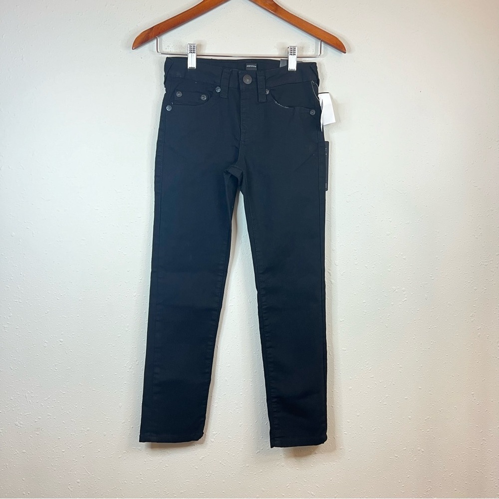 True Religion Unisex Kids Geno Black Relaxed Slim Fit Jeans Size 8 NWT